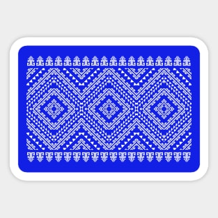 beautiful geometric pattern blue background Sticker